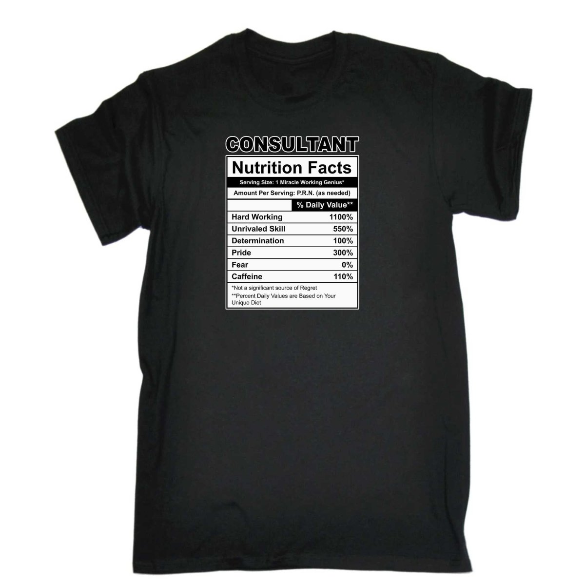 Consulatant Nutrition Facts - Mens Funny T-Shirt Tshirts - 123t Australia | Funny T-Shirts Mugs Novelty Gifts