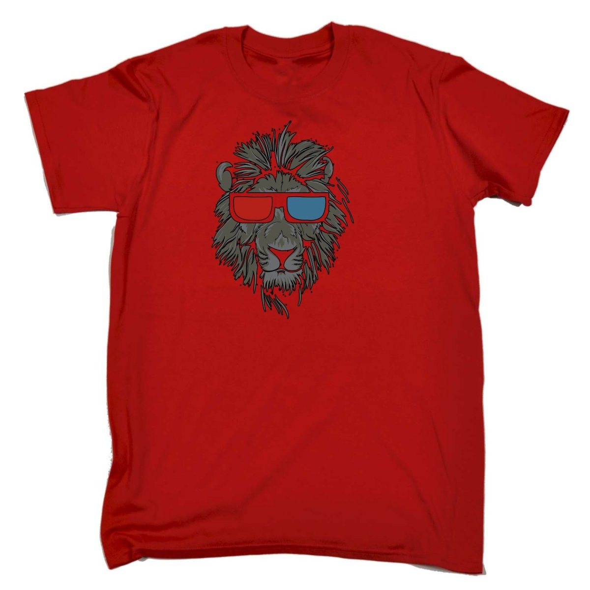 Cool Lion 3D Glasses Animal - Mens Funny T-Shirt Tshirts Tee Shirt - 123t Australia | Funny T-Shirts Mugs Novelty Gifts