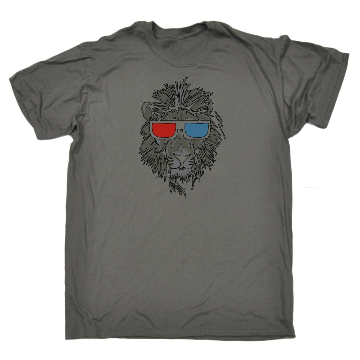 Cool Lion 3D Glasses Animal - Mens Funny T-Shirt Tshirts Tee Shirt - 123t Australia | Funny T-Shirts Mugs Novelty Gifts
