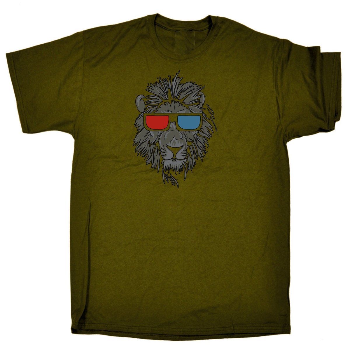 Cool Lion 3D Glasses Animal - Mens Funny T-Shirt Tshirts Tee Shirt - 123t Australia | Funny T-Shirts Mugs Novelty Gifts