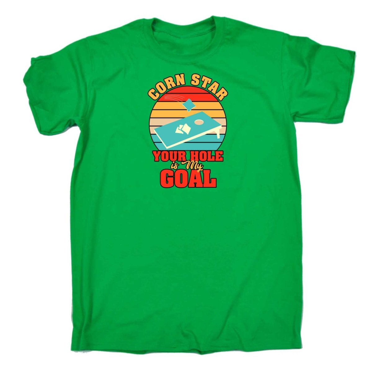 Corn Star Your Hole Is My Goal Cornhole - Mens Funny T-Shirt Tshirts - 123t Australia | Funny T-Shirts Mugs Novelty Gifts