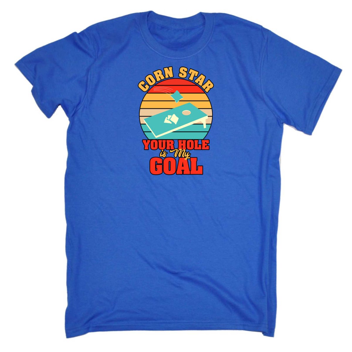 Corn Star Your Hole Is My Goal Cornhole - Mens Funny T-Shirt Tshirts - 123t Australia | Funny T-Shirts Mugs Novelty Gifts