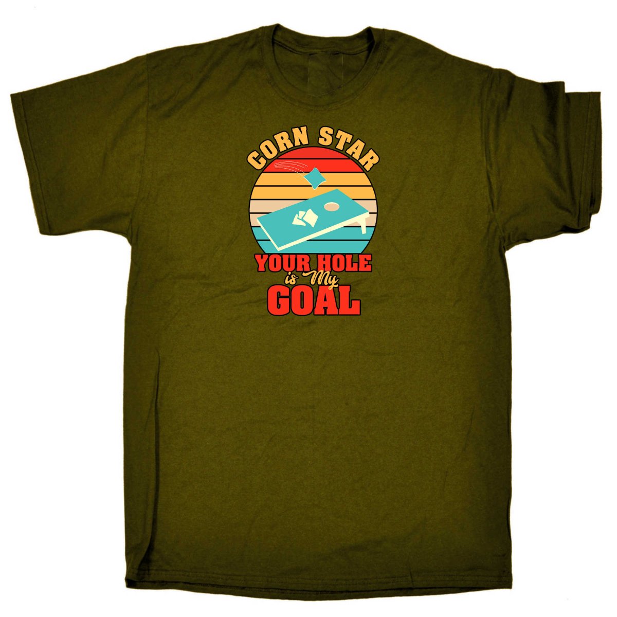 Corn Star Your Hole Is My Goal Cornhole - Mens Funny T-Shirt Tshirts - 123t Australia | Funny T-Shirts Mugs Novelty Gifts