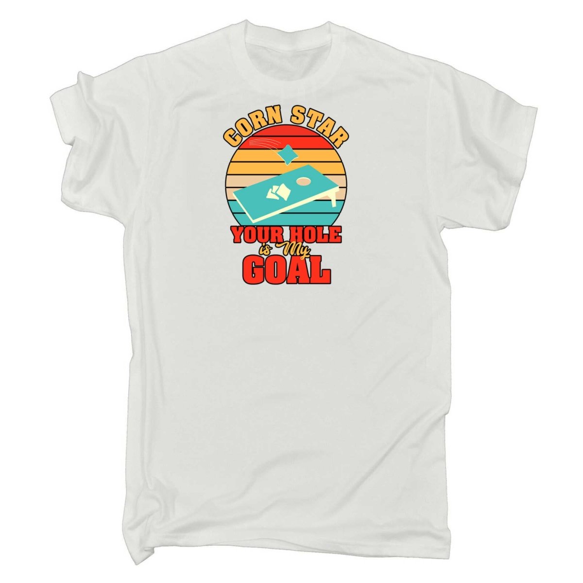 Corn Star Your Hole Is My Goal Cornhole - Mens Funny T-Shirt Tshirts - 123t Australia | Funny T-Shirts Mugs Novelty Gifts