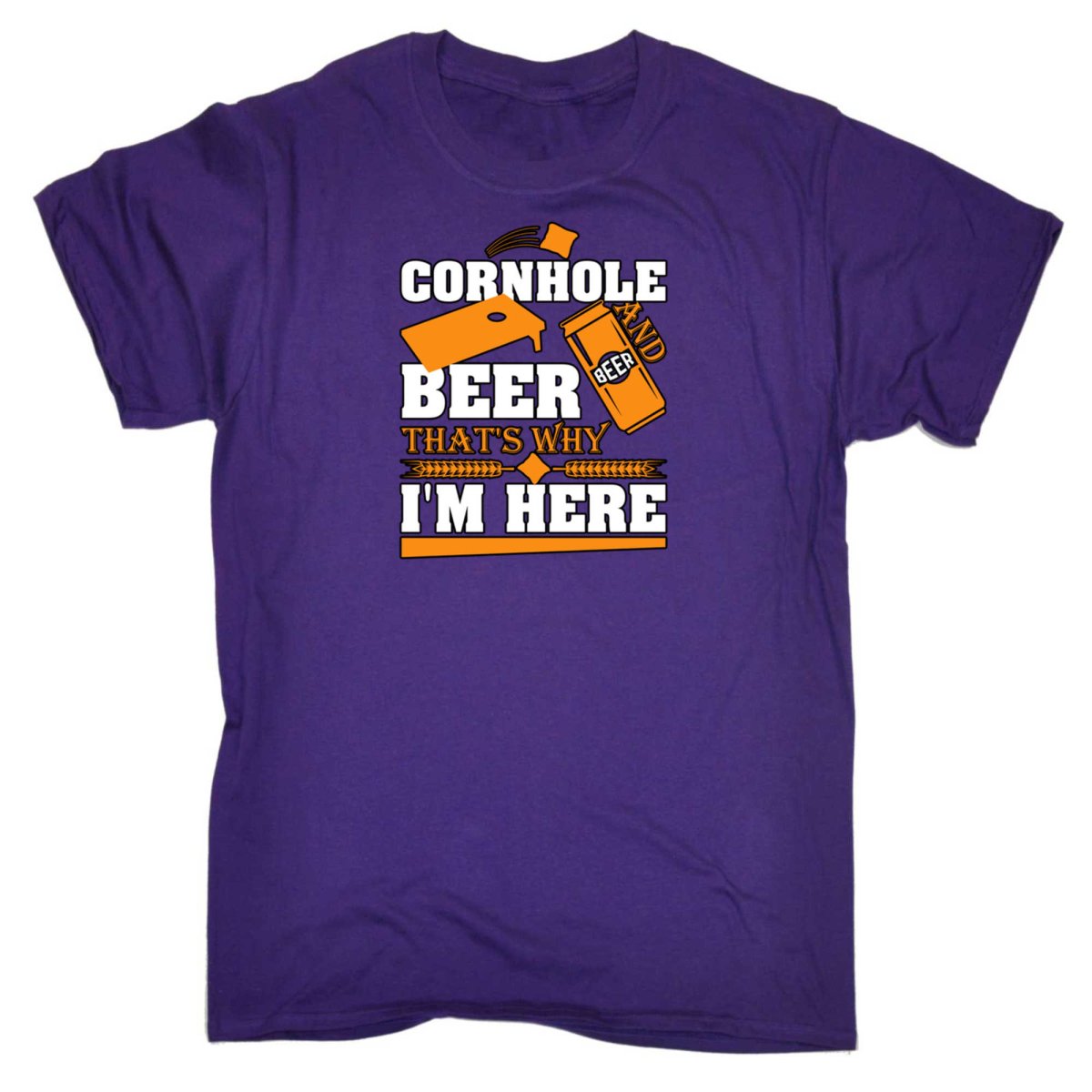 Cornhole And Beer Thats Why Im Here - Mens Funny T-Shirt Tshirts - 123t Australia | Funny T-Shirts Mugs Novelty Gifts