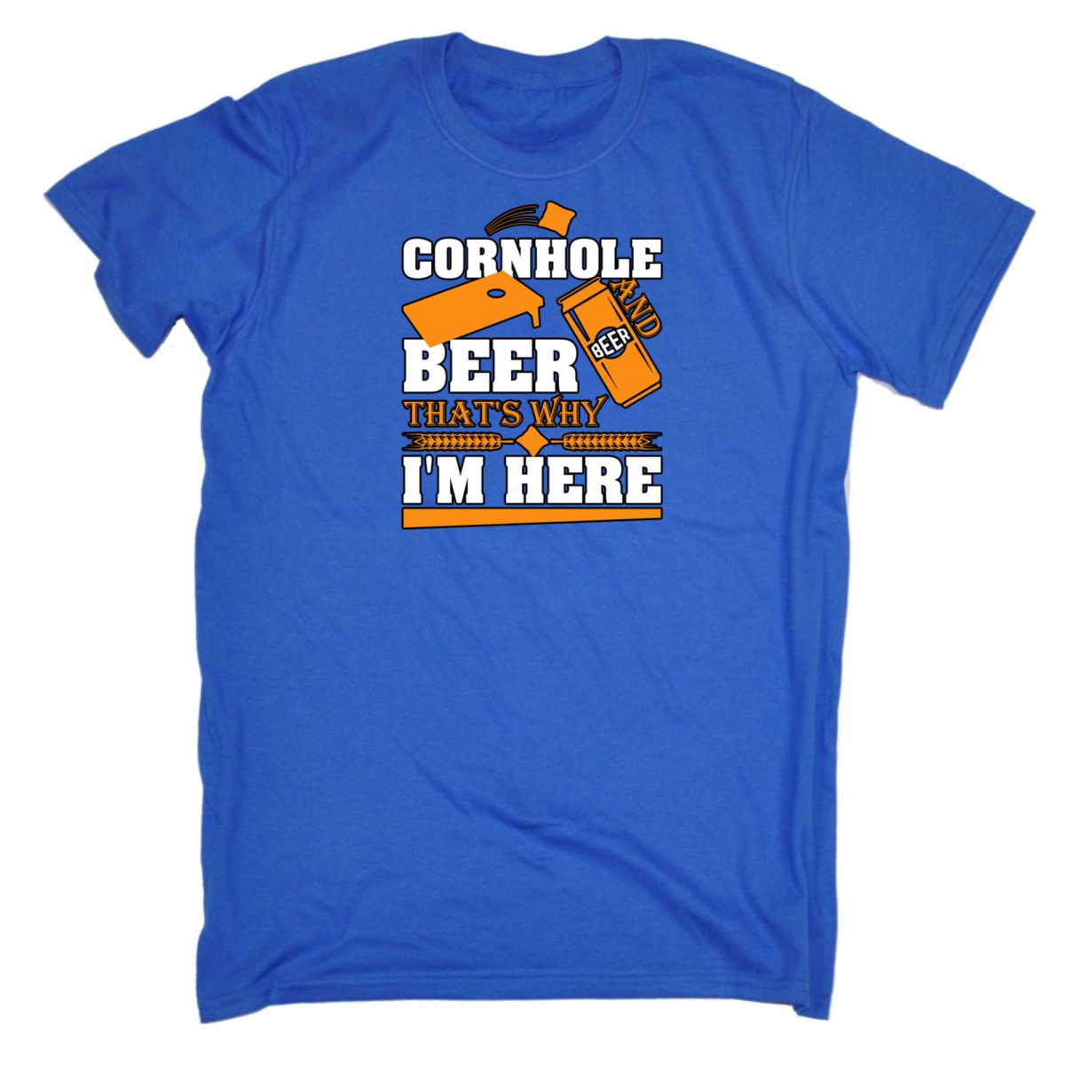 Cornhole And Beer Thats Why Im Here - Mens Funny T-Shirt Tshirts - 123t Australia | Funny T-Shirts Mugs Novelty Gifts