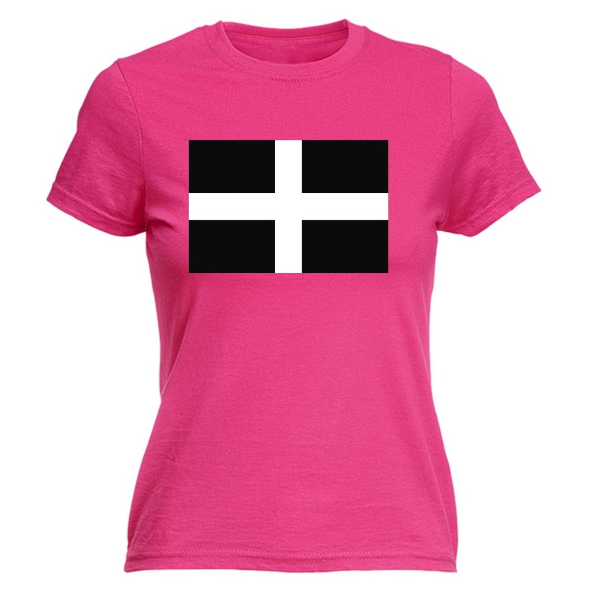 Cornwall Flag - Funny Novelty Womens T-Shirt T Shirt Tshirt - 123t Australia | Funny T-Shirts Mugs Novelty Gifts