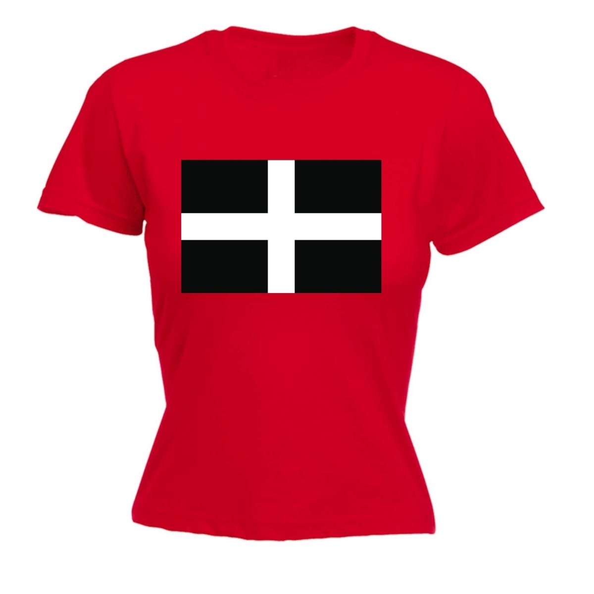Cornwall Flag - Funny Novelty Womens T-Shirt T Shirt Tshirt - 123t Australia | Funny T-Shirts Mugs Novelty Gifts