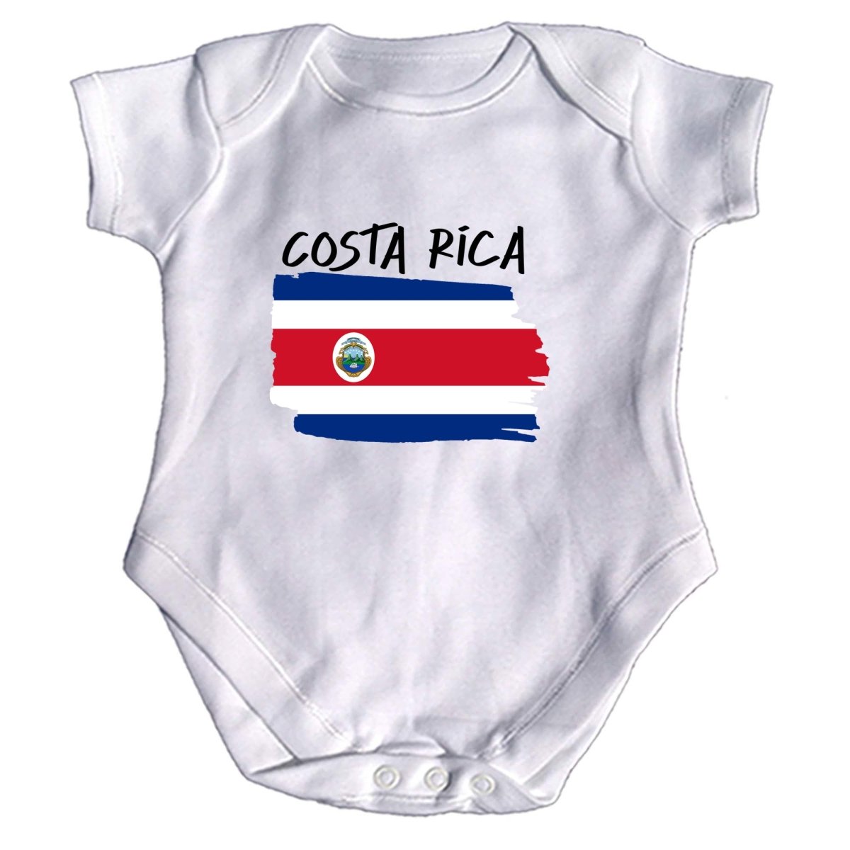 Costa Rica (State) Country Flag Nationality - Babygrow Baby - 123t Australia | Funny T-Shirts Mugs Novelty Gifts