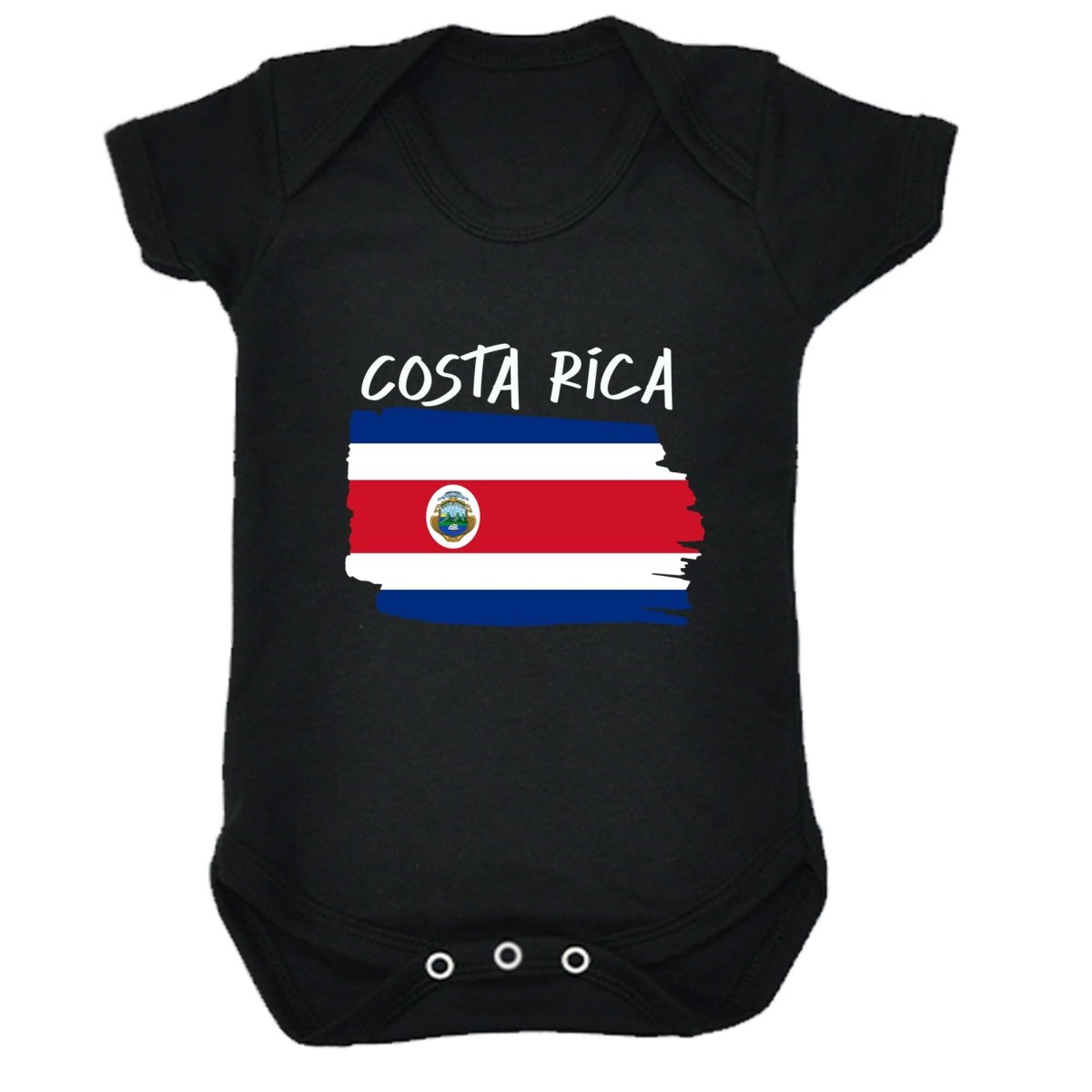 Costa Rica (State) Country Flag Nationality - Babygrow Baby - 123t Australia | Funny T-Shirts Mugs Novelty Gifts