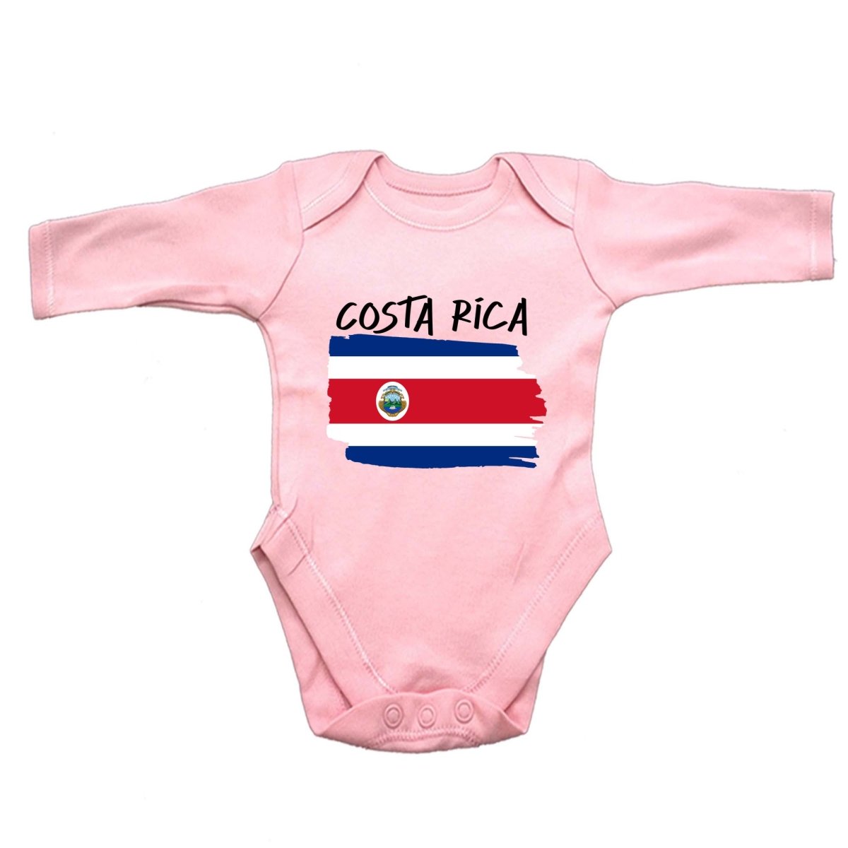 Costa Rica (State) Country Flag Nationality - Babygrow Baby - 123t Australia | Funny T-Shirts Mugs Novelty Gifts
