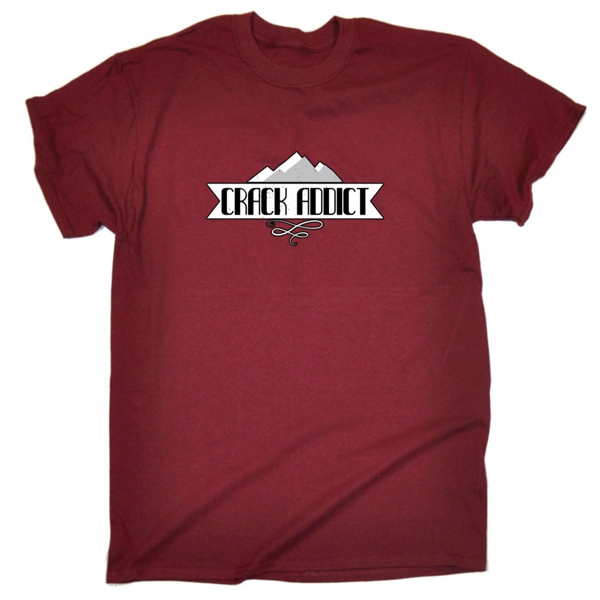 Crack Addict Rock Climbing - Mens Funny T-Shirt Tshirts - 123t Australia | Funny T-Shirts Mugs Novelty Gifts