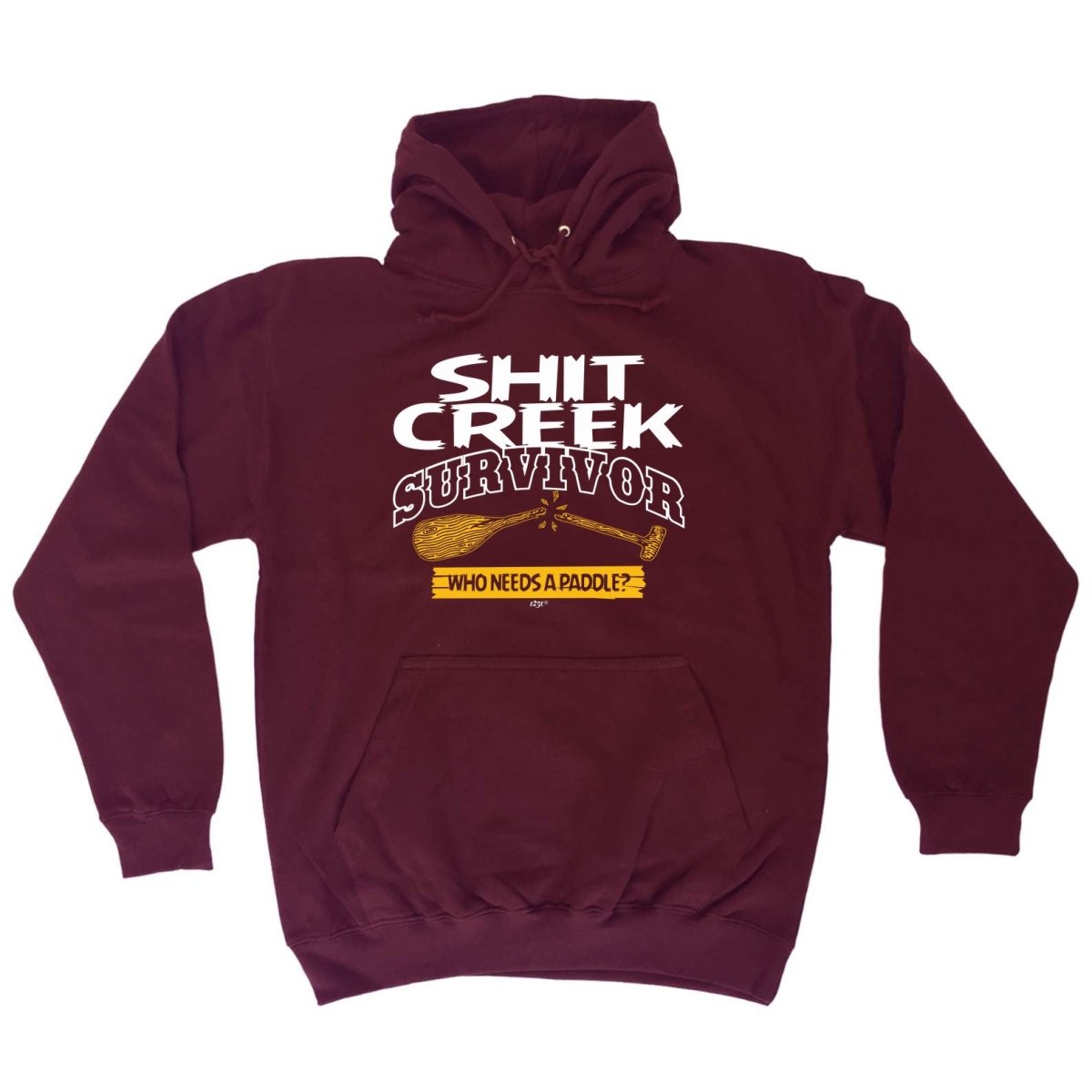 Creek Survivor Who Needs A Paddle - Funny Novelty Hoodies Hoodie - 123t Australia | Funny T-Shirts Mugs Novelty Gifts