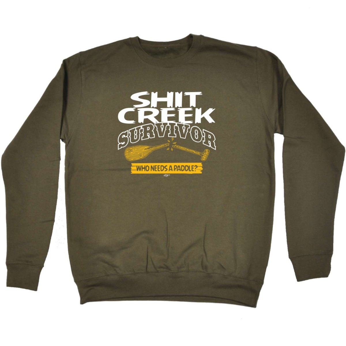 Creek Survivor Who Needs A Paddle - Funny Novelty Sweatshirt - 123t Australia | Funny T-Shirts Mugs Novelty Gifts