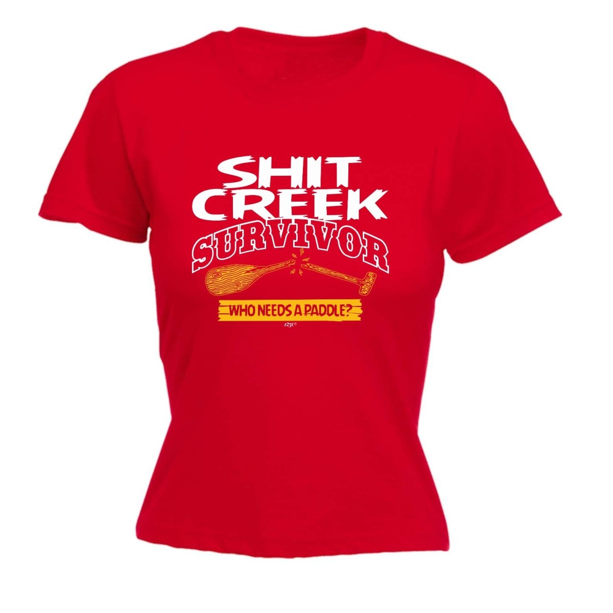 Creek Survivor Who Needs A Paddle - Funny Novelty Womens T-Shirt T Shirt Tshirt - 123t Australia | Funny T-Shirts Mugs Novelty Gifts