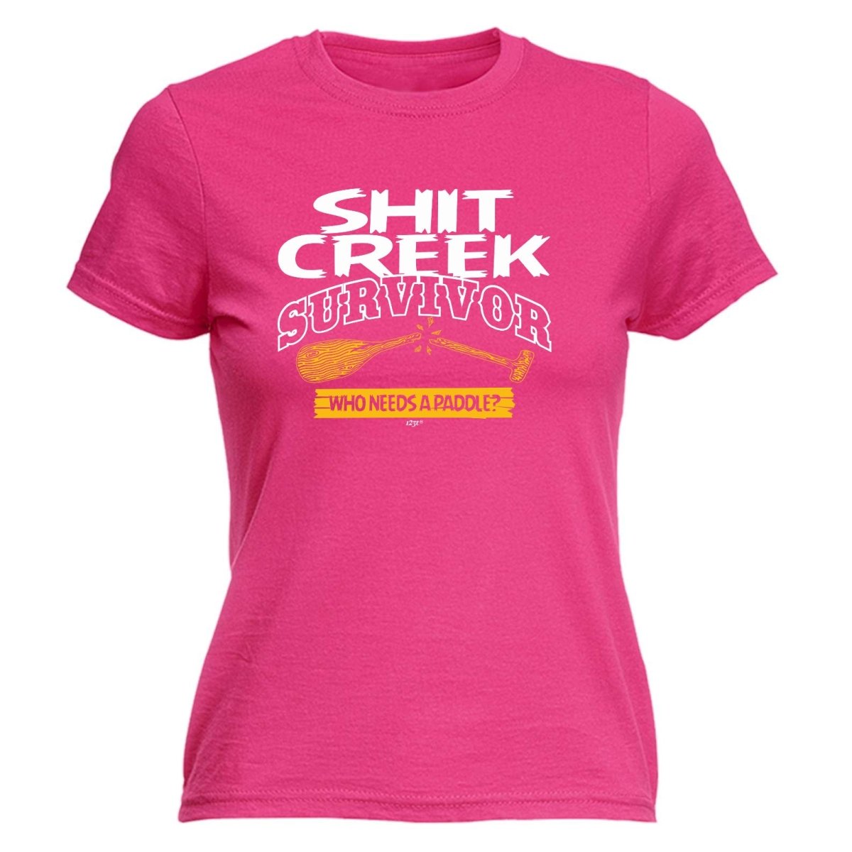 Creek Survivor Who Needs A Paddle - Funny Novelty Womens T-Shirt T Shirt Tshirt - 123t Australia | Funny T-Shirts Mugs Novelty Gifts