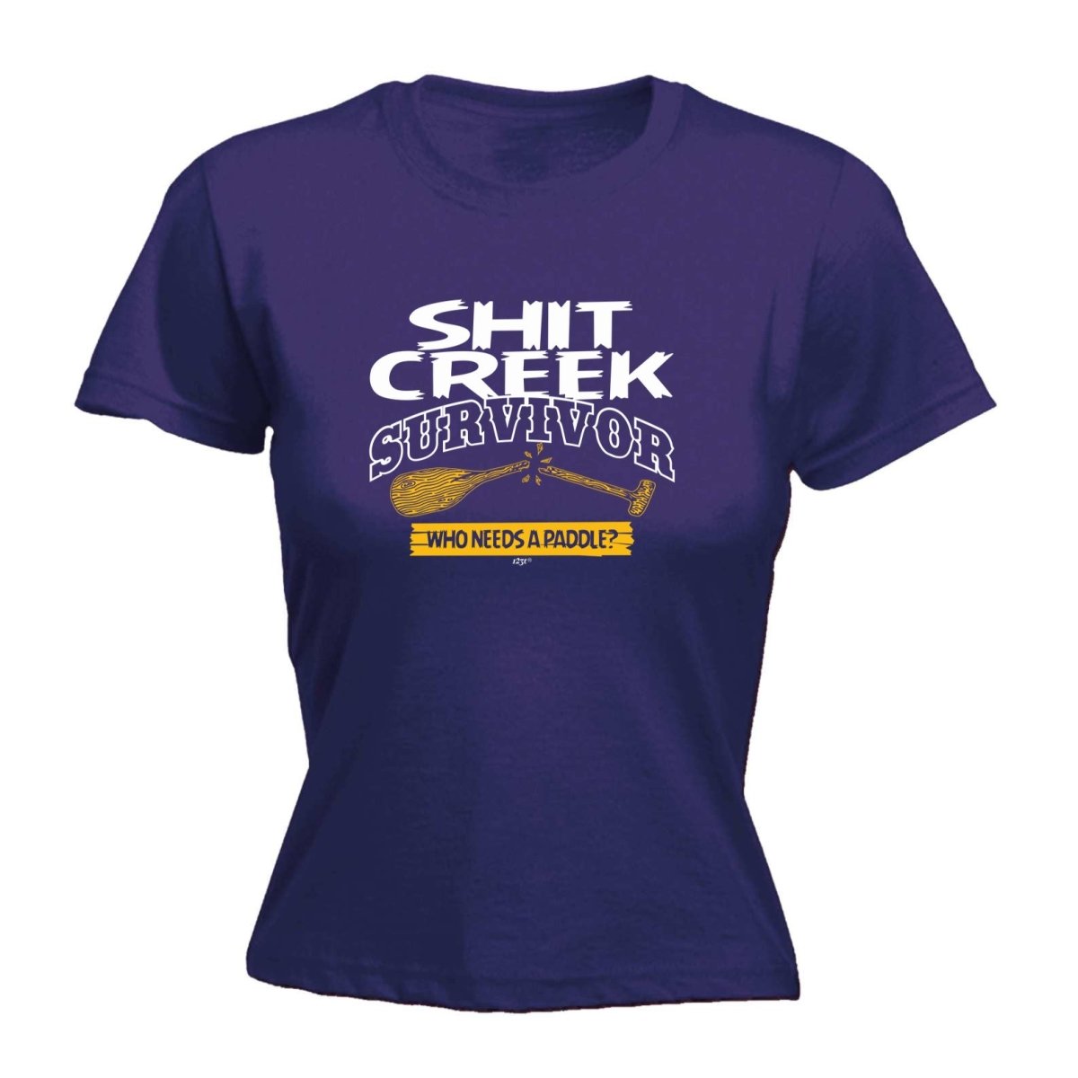 Creek Survivor Who Needs A Paddle - Funny Novelty Womens T-Shirt T Shirt Tshirt - 123t Australia | Funny T-Shirts Mugs Novelty Gifts