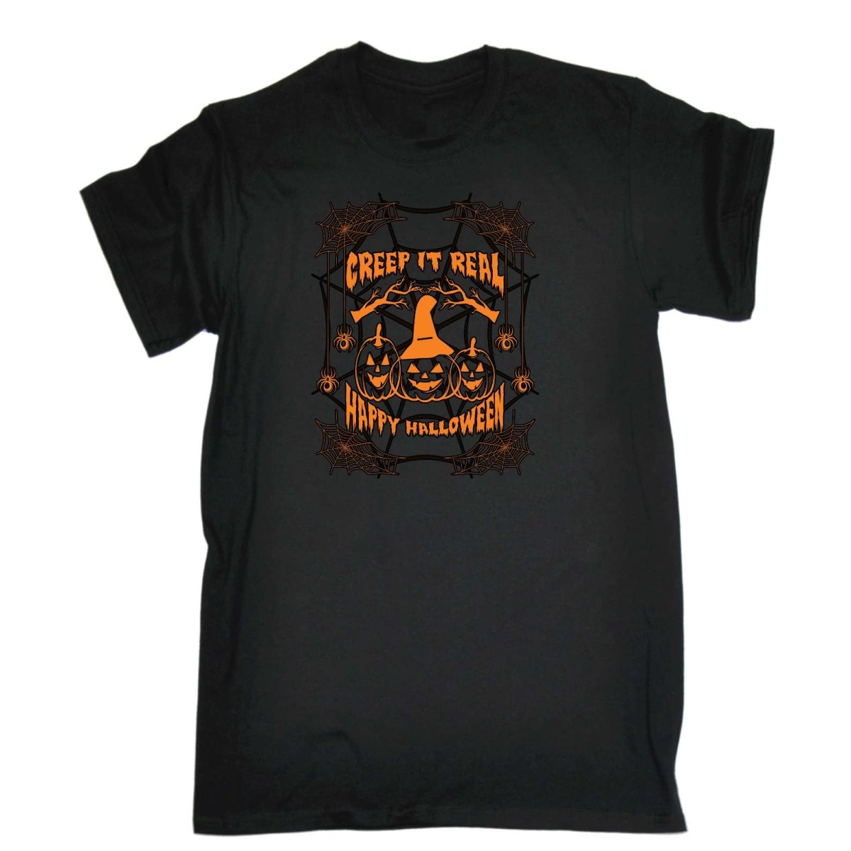 Creep It Real Happy Halloween Spooky - Mens Funny T-Shirt Tshirts Tee Shirt - 123t Australia | Funny T-Shirts Mugs Novelty Gifts