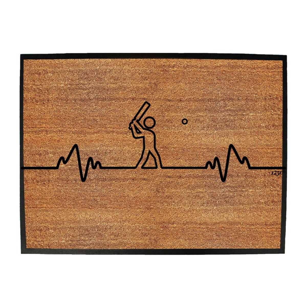Cricket Pulse - Funny Novelty Doormat Man Cave Floor mat - 123t Australia | Funny T-Shirts Mugs Novelty Gifts