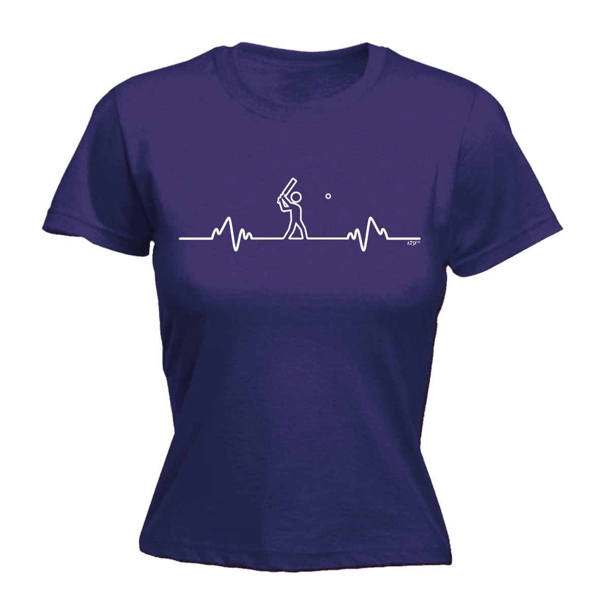 Cricket Pulse - Funny Novelty Womens T-Shirt T Shirt Tshirt - 123t Australia | Funny T-Shirts Mugs Novelty Gifts