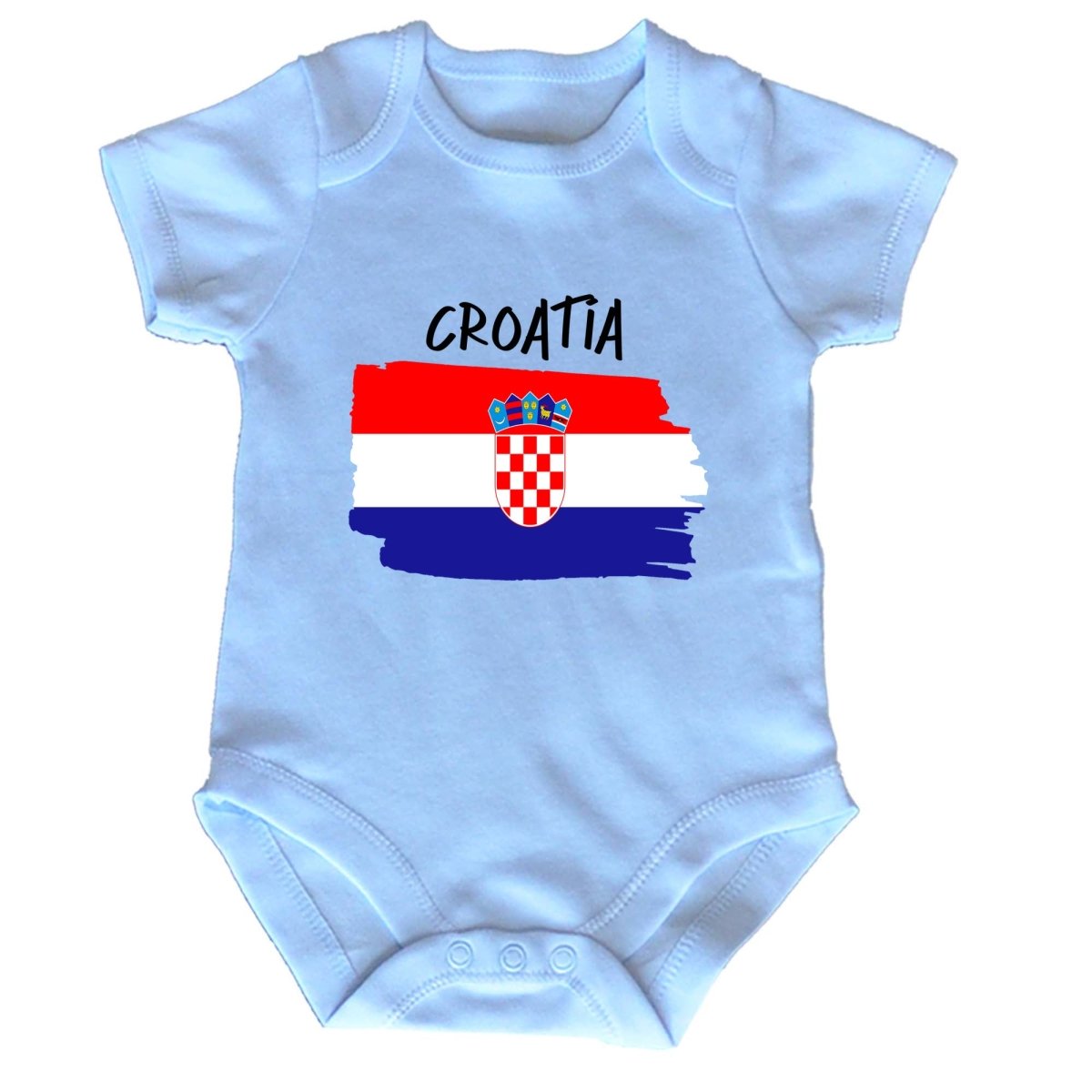 Croatia Country Flag Nationality - Babygrow Baby - 123t Australia | Funny T-Shirts Mugs Novelty Gifts