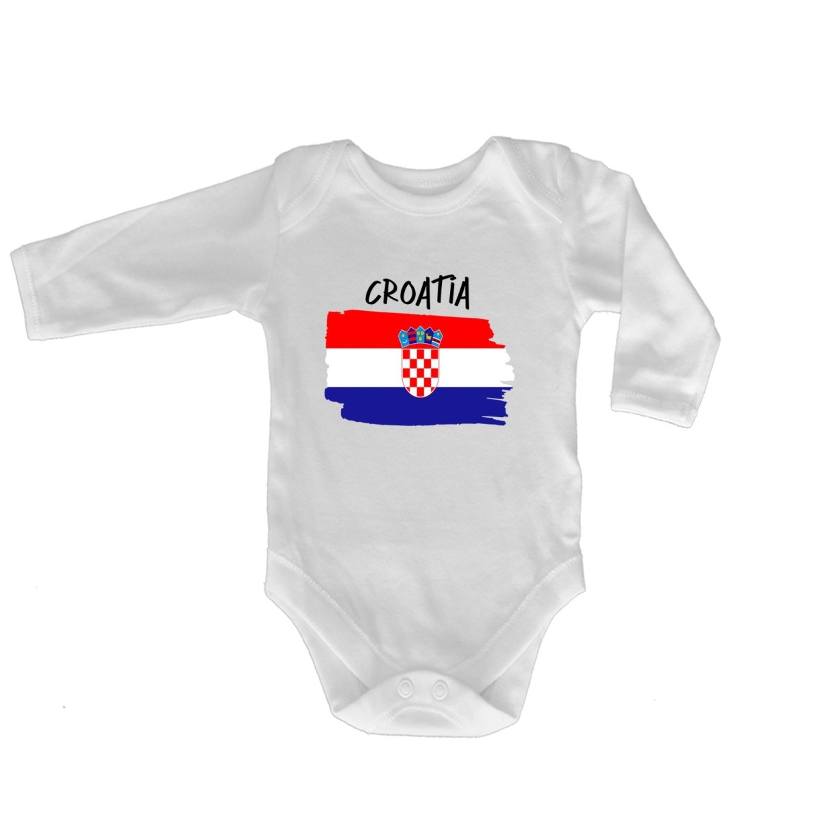 Croatia Country Flag Nationality - Babygrow Baby - 123t Australia | Funny T-Shirts Mugs Novelty Gifts
