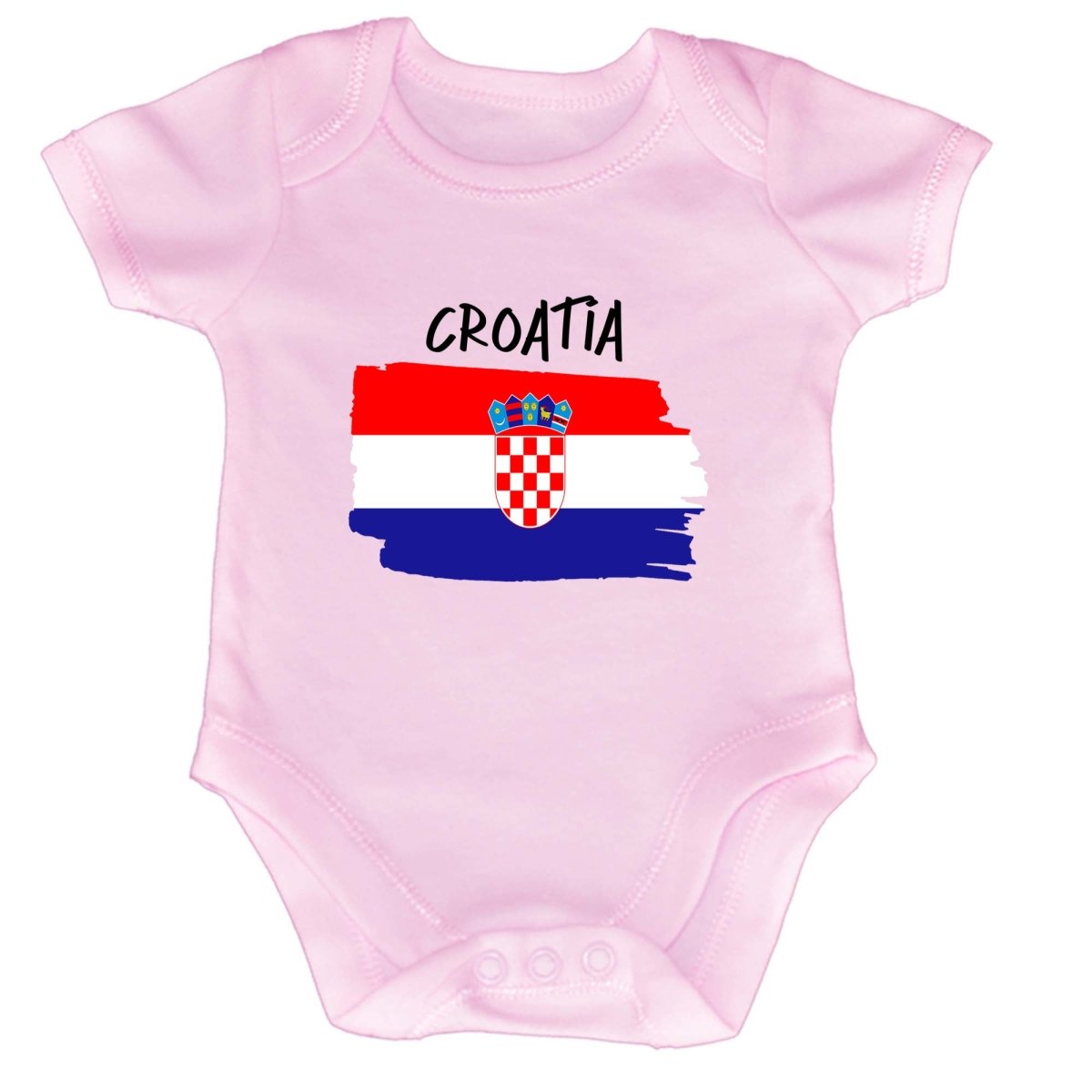 Croatia Country Flag Nationality - Babygrow Baby - 123t Australia | Funny T-Shirts Mugs Novelty Gifts