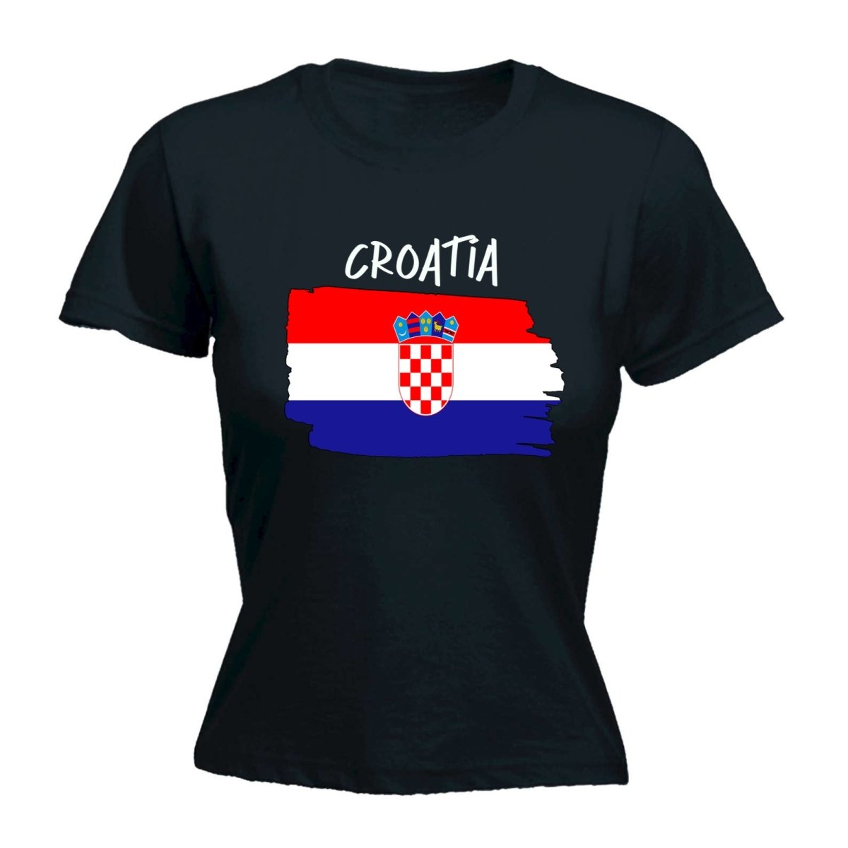 Croatia Country Flag Nationality - Womens T-Shirt T Shirt Tshirt - 123t Australia | Funny T-Shirts Mugs Novelty Gifts