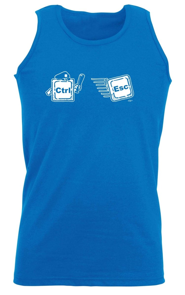 Ctrl Esc Keys Computer - Funny Novelty Vest Singlet Unisex Tank Top - 123t Australia | Funny T-Shirts Mugs Novelty Gifts