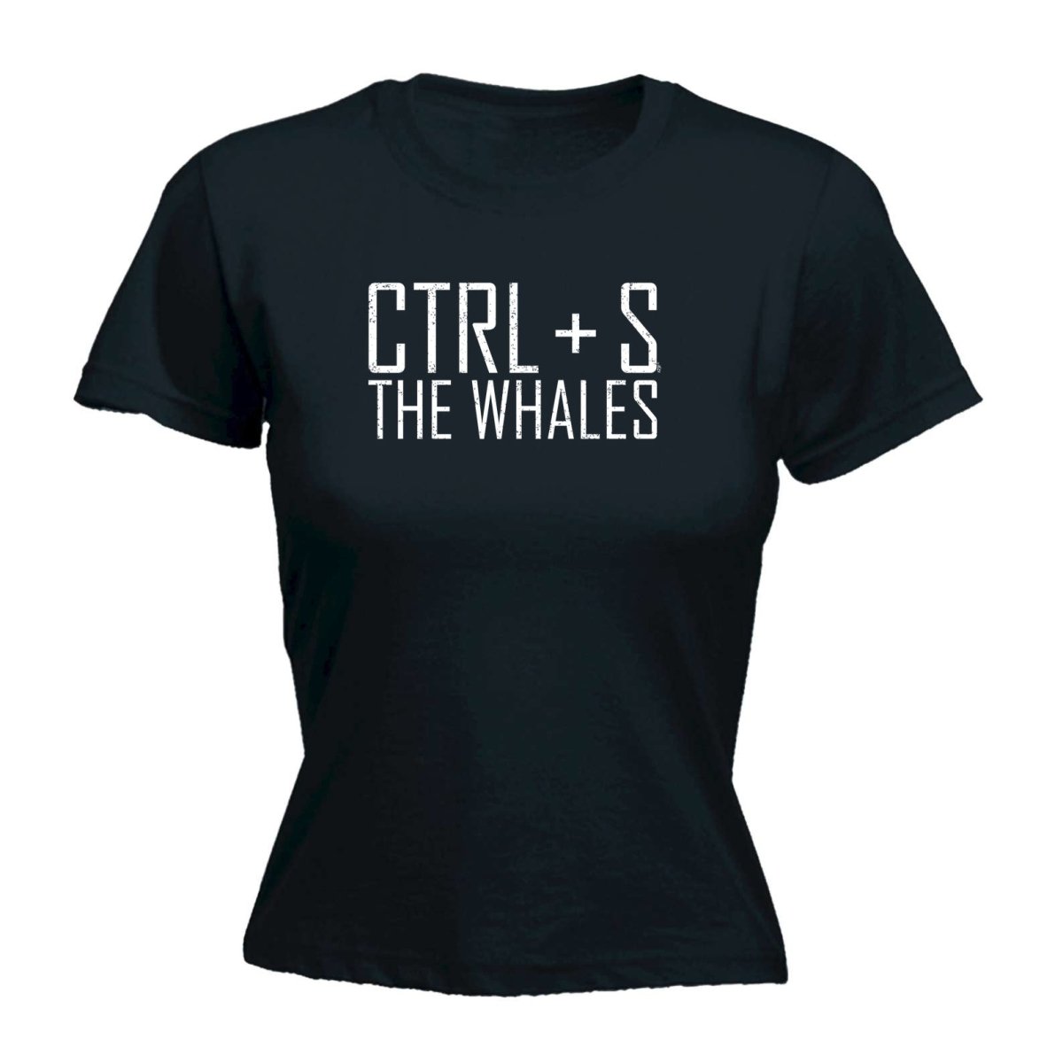 Ctrl S Save The Whales - Funny Novelty Womens T-Shirt T Shirt Tshirt - 123t Australia | Funny T-Shirts Mugs Novelty Gifts