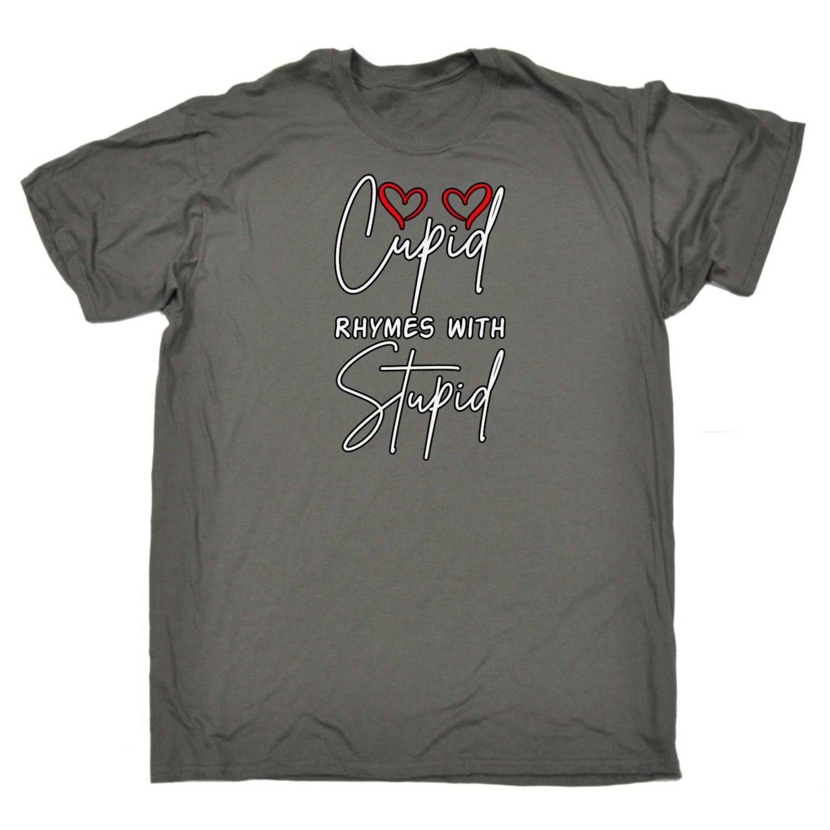 Cupid Rhymes With Stupid Valentines Day - Mens Funny T-Shirt Tshirts - 123t Australia | Funny T-Shirts Mugs Novelty Gifts