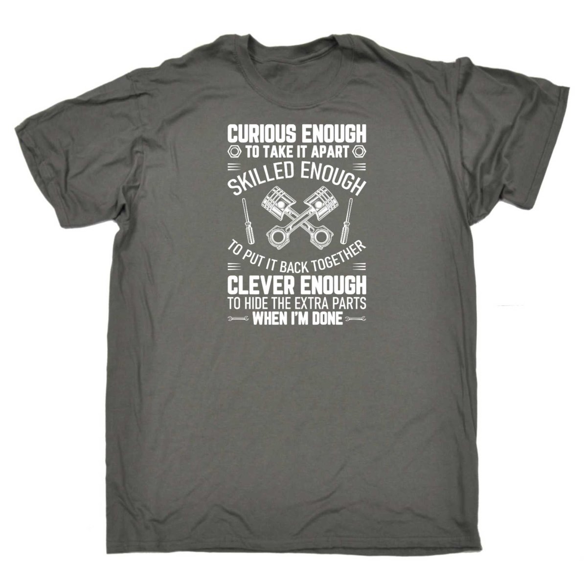 Curious Skilled And Clever Funny Car Auto Truck Mechanic - Mens Funny T-Shirt Tshirts - 123t Australia | Funny T-Shirts Mugs Novelty Gifts