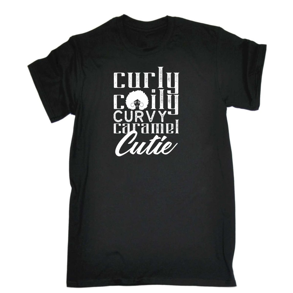 Curly Coily Curvy - Mens Funny T-Shirt Tshirts - 123t Australia | Funny T-Shirts Mugs Novelty Gifts