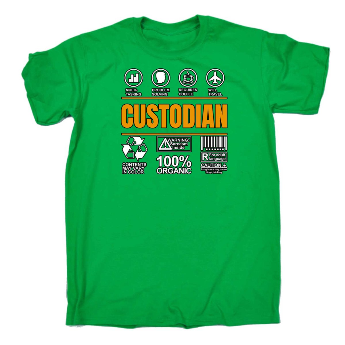 Custodian Sarcastic Humour - Mens Funny T-Shirt Tshirts - 123t Australia | Funny T-Shirts Mugs Novelty Gifts