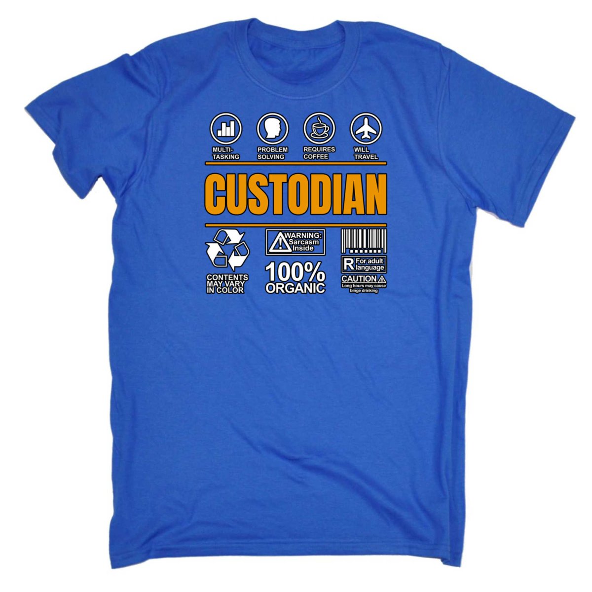 Custodian Sarcastic Humour - Mens Funny T-Shirt Tshirts - 123t Australia | Funny T-Shirts Mugs Novelty Gifts