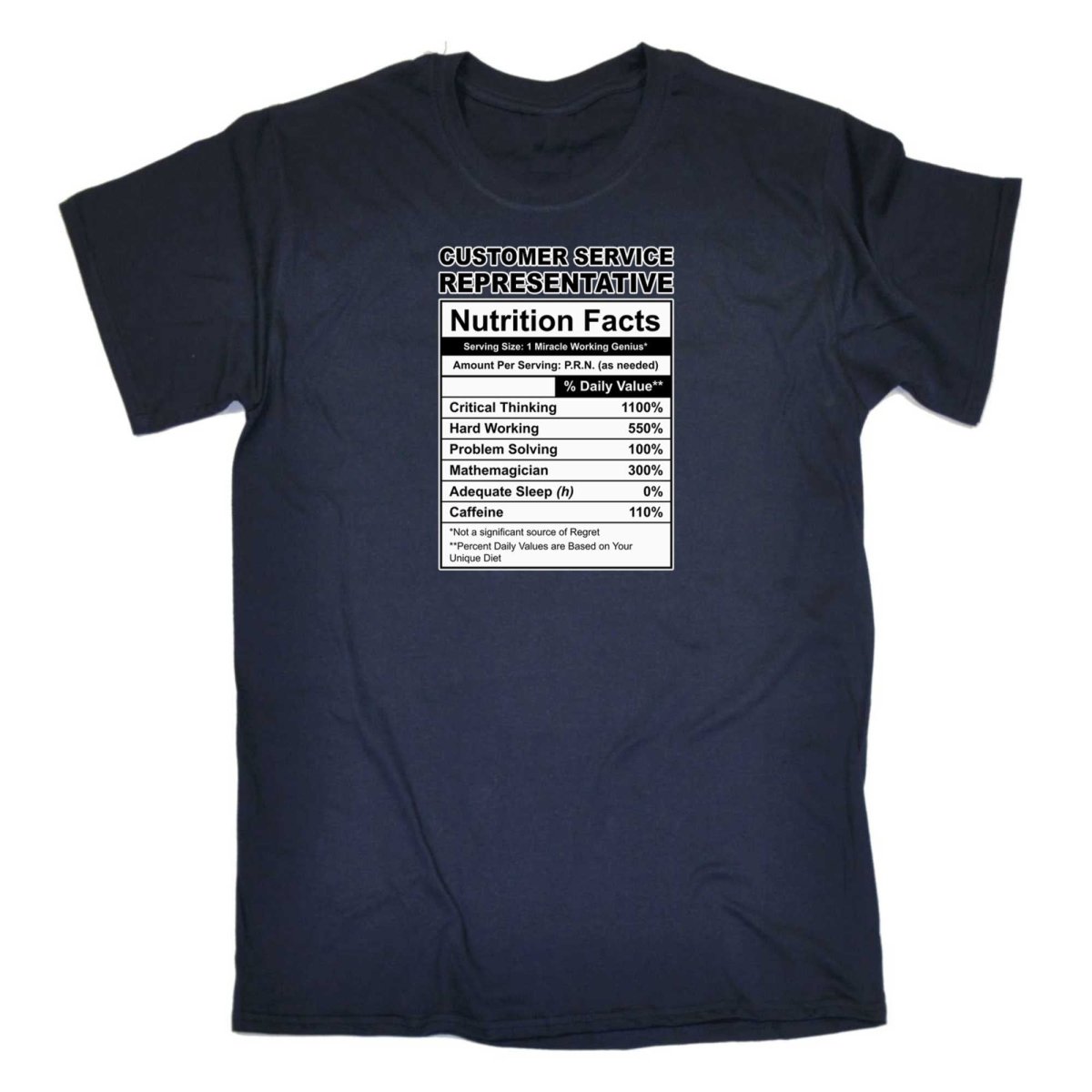 Customer Service Representative Nutrition Facts - Mens Funny T-Shirt Tshirts - 123t Australia | Funny T-Shirts Mugs Novelty Gifts