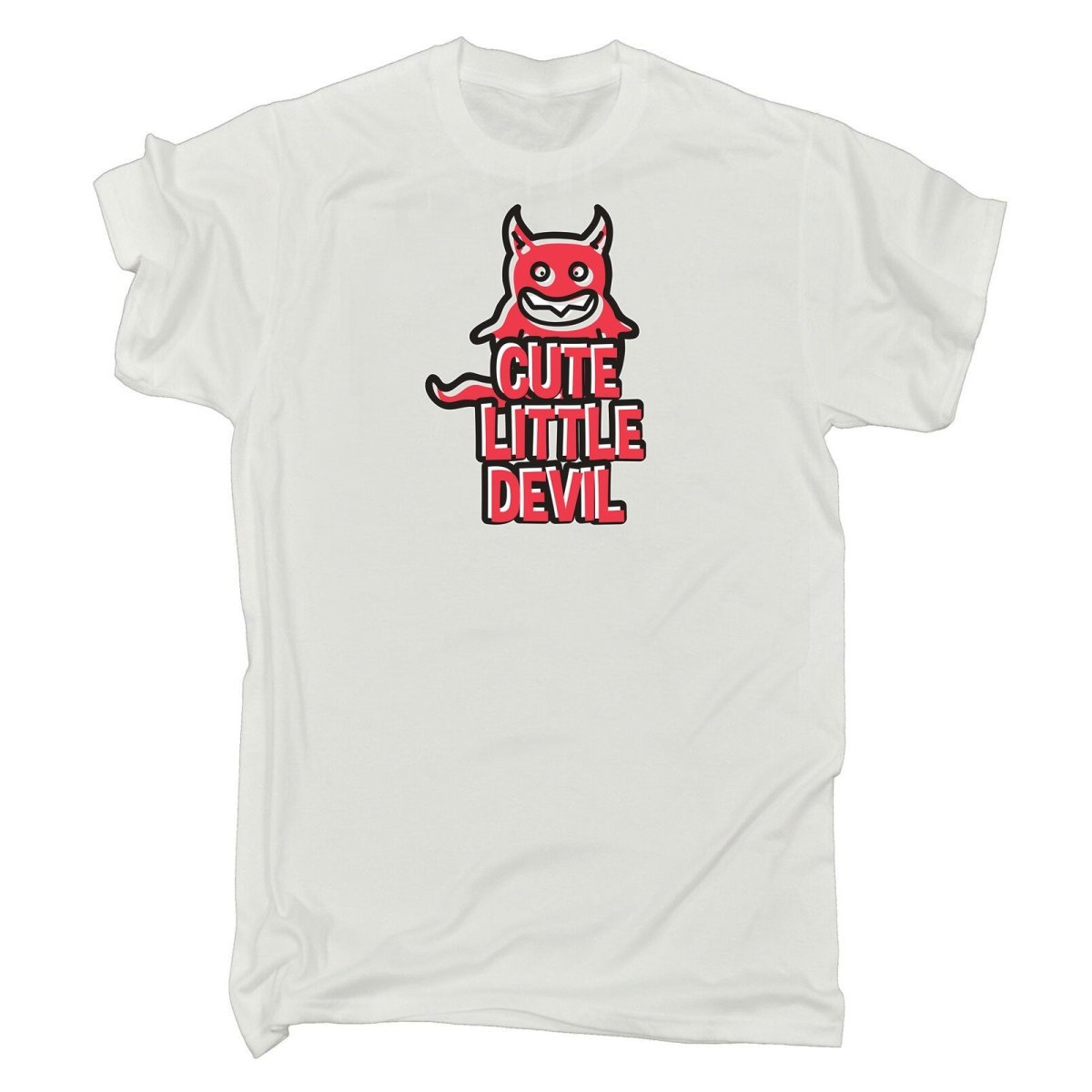 Cute Little Devil - Mens Funny T-Shirt Tshirts - 123t Australia | Funny T-Shirts Mugs Novelty Gifts