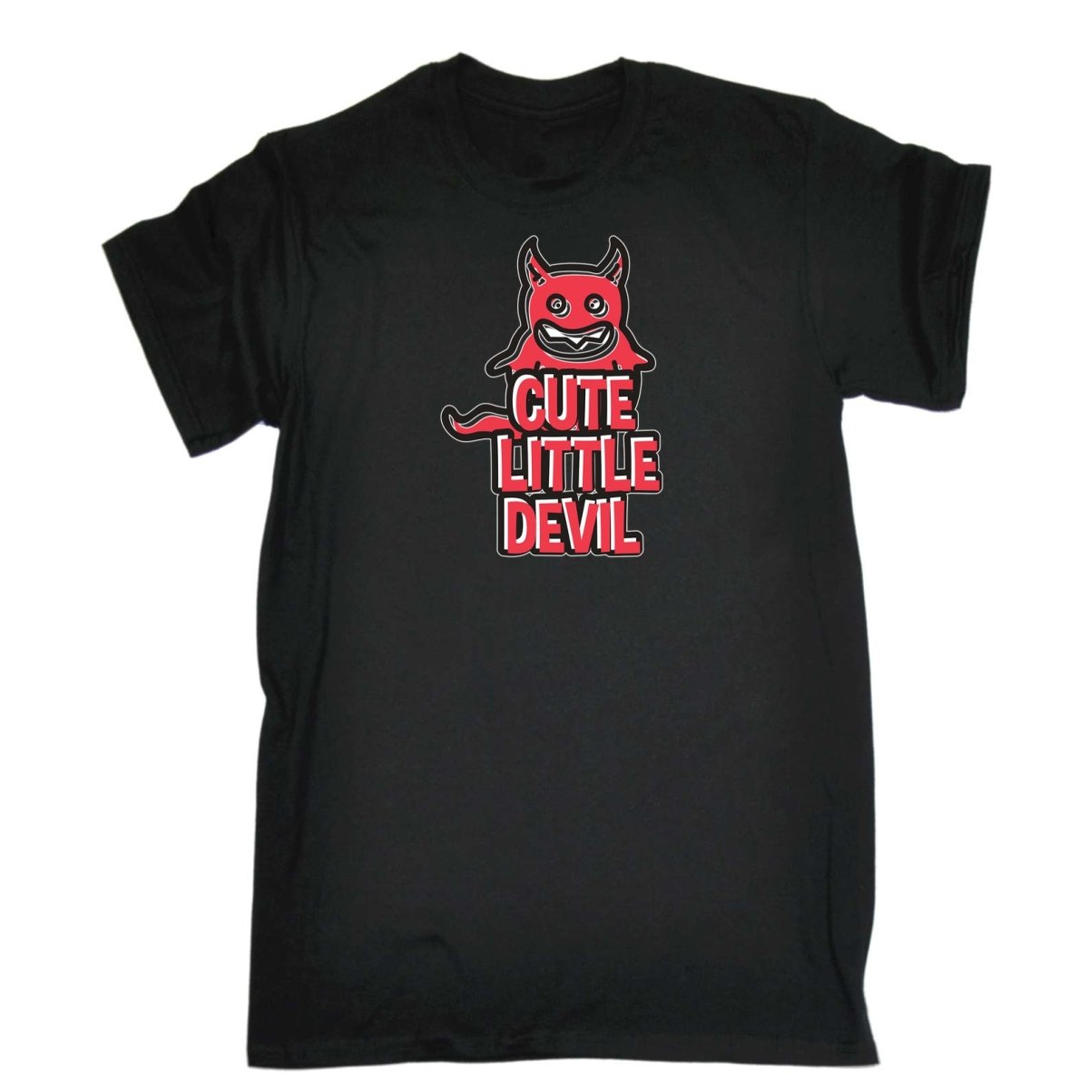 Cute Little Devil - Mens Funny T-Shirt Tshirts - 123t Australia | Funny T-Shirts Mugs Novelty Gifts