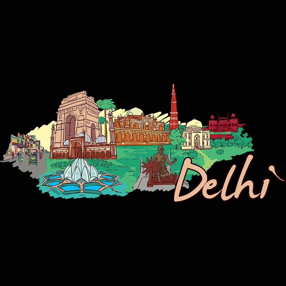 Delhi India Country Flag Destination - Mens 123t Funny T-Shirt Tshirts