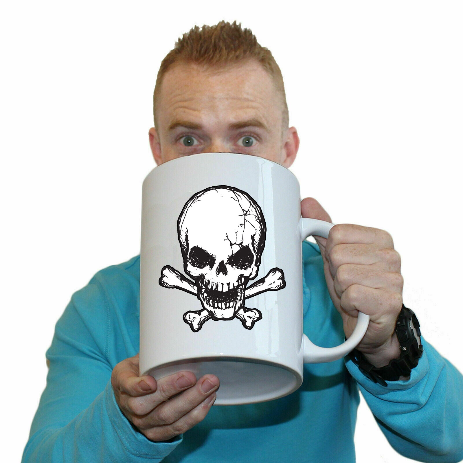 Skull And Crossbones - Funny Giant 2 Litre Mug