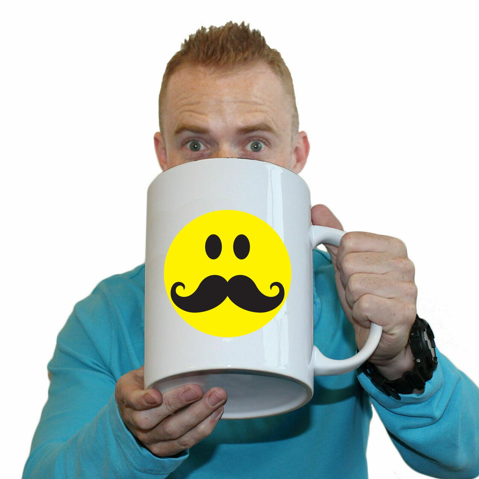 Moustache Smile - Funny Giant 2 Litre Mug