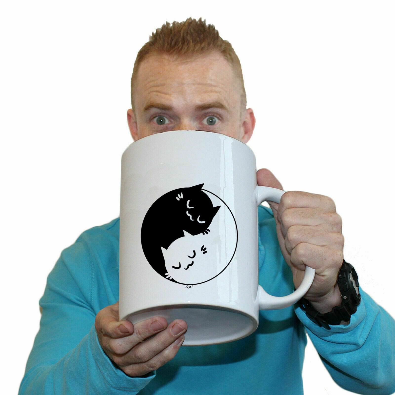 Yin Yang Cat - Funny Giant 2 Litre Mug