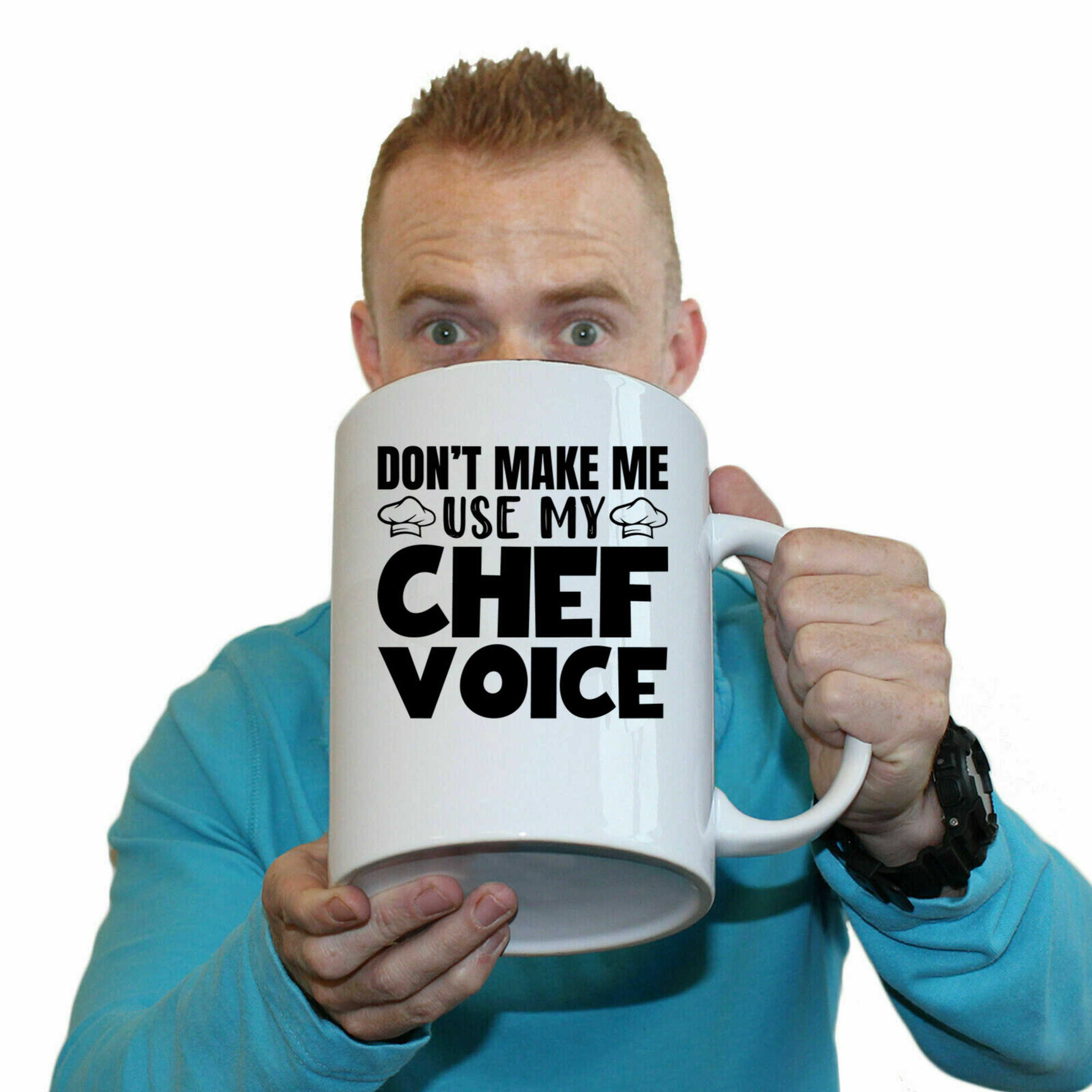 Dont Make Me Use My Chef Voice Cooking - Funny Giant 2 Litre Mug