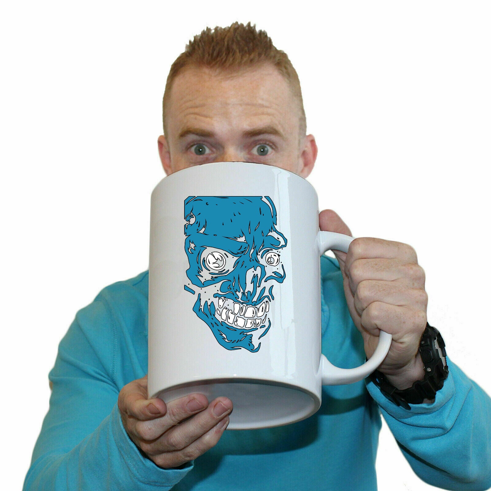 Blue Skull - Funny Giant 2 Litre Mug
