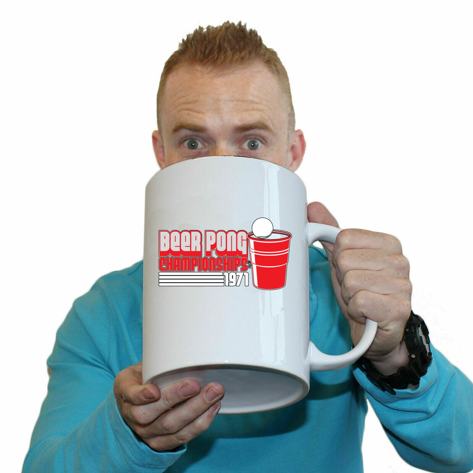 Beer Pong Championships - Funny Giant 2 Litre Mug Cup