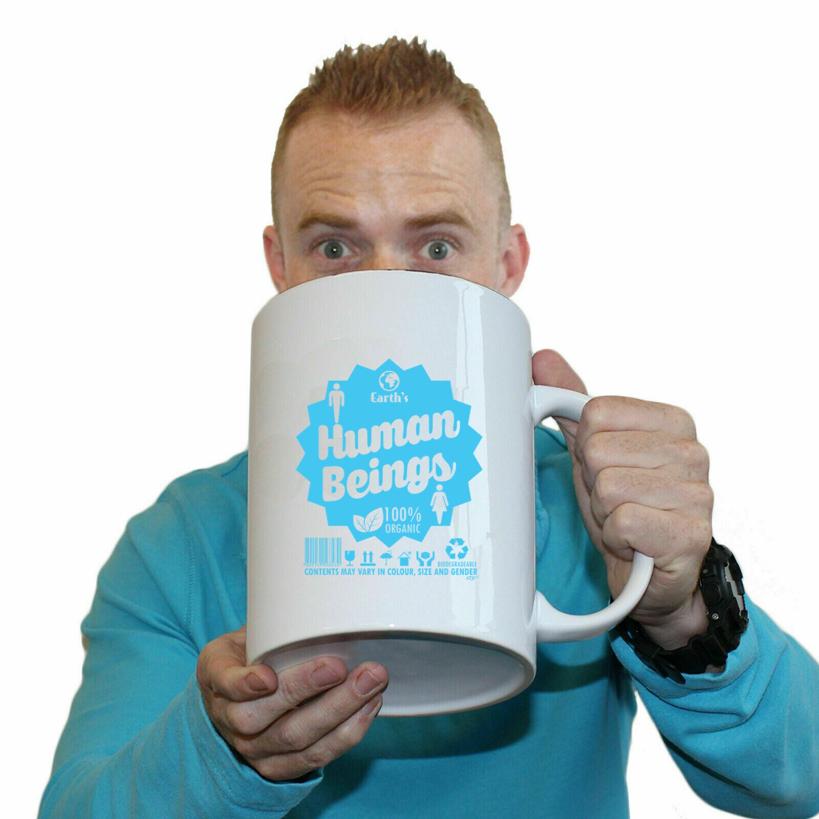 Earths Human Beings - Funny Giant 2 Litre Mug Cup