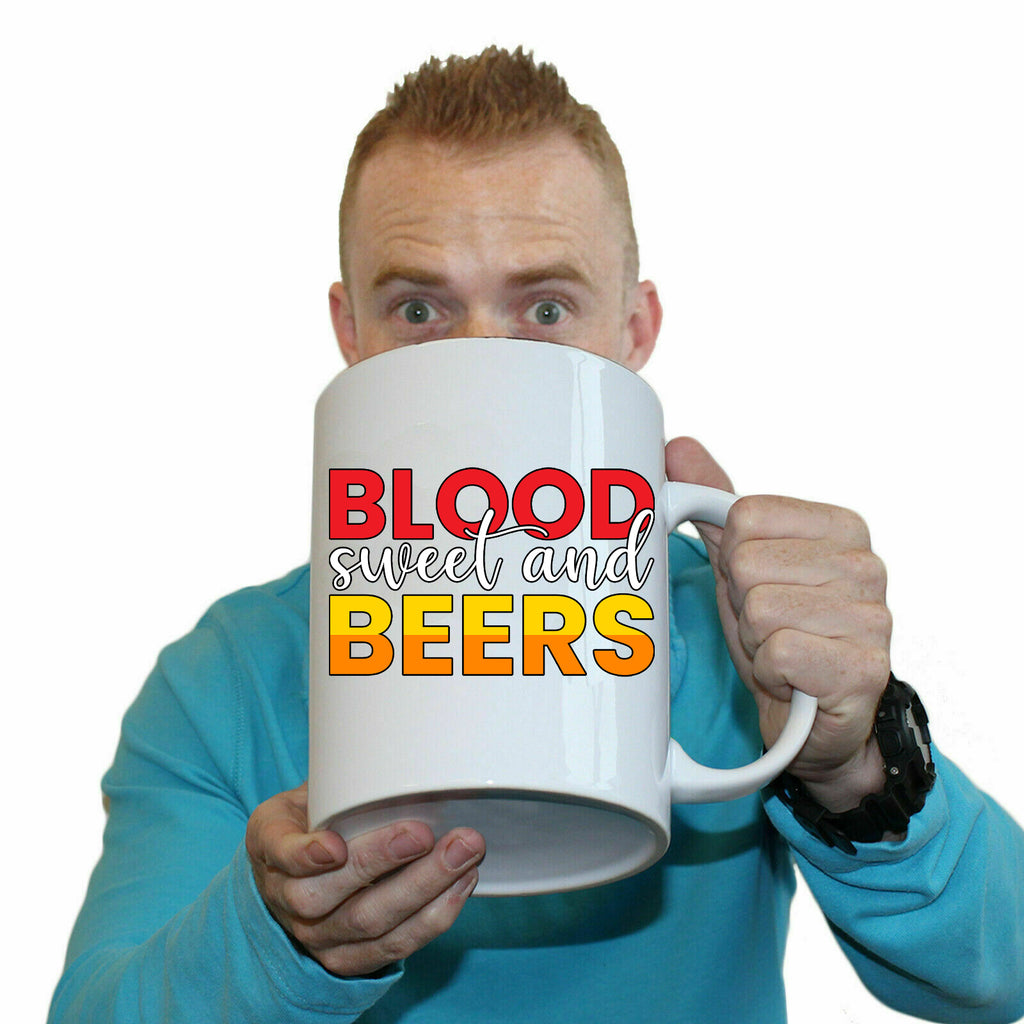 Blood Sweat Beers Colour V2 Alcohol - Funny Giant 2 Litre Mug