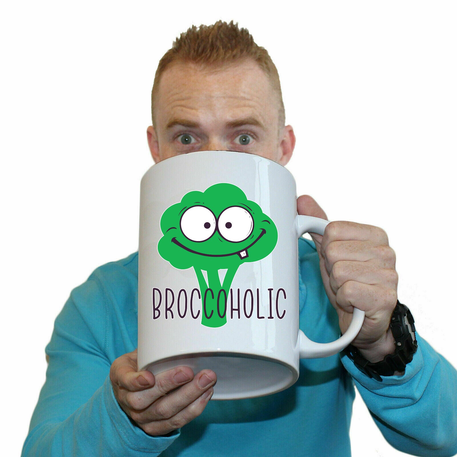 Broccoholic Broccoli - Funny Giant 2 Litre Mug