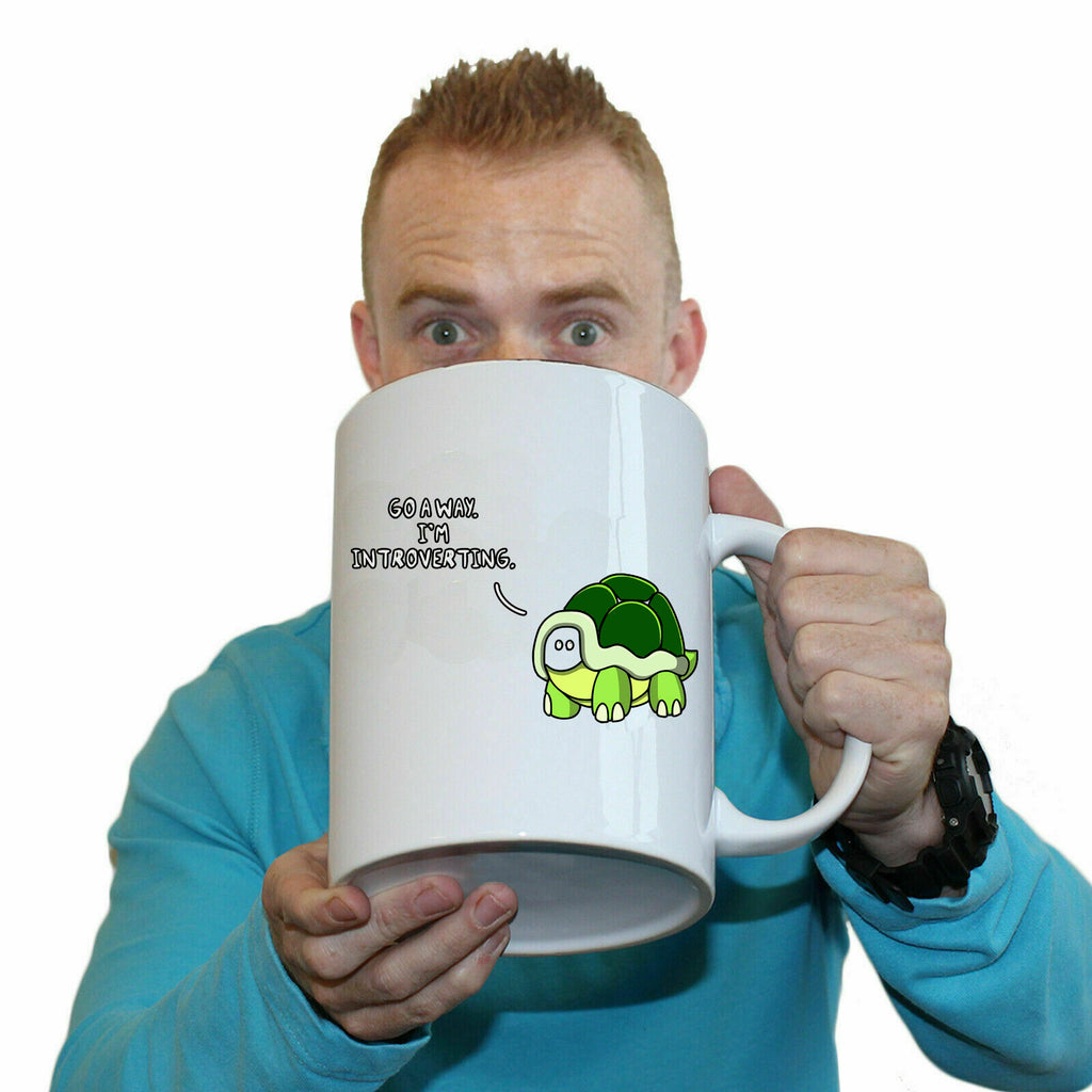Go Away Im Introverting Funny - Funny Giant 2 Litre Mug