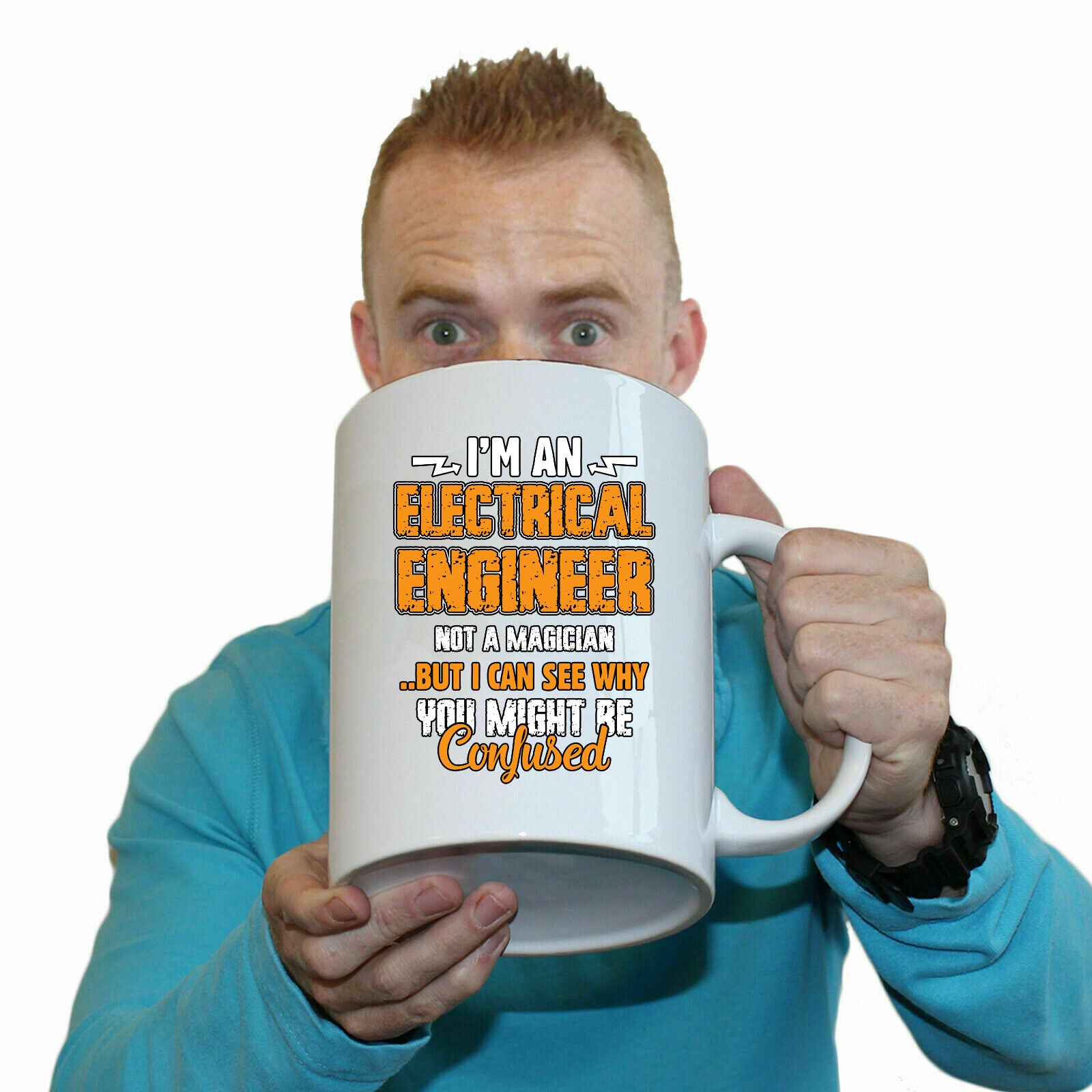 Electrical Engineer Not A Magican - Funny Giant 2 Litre Mug